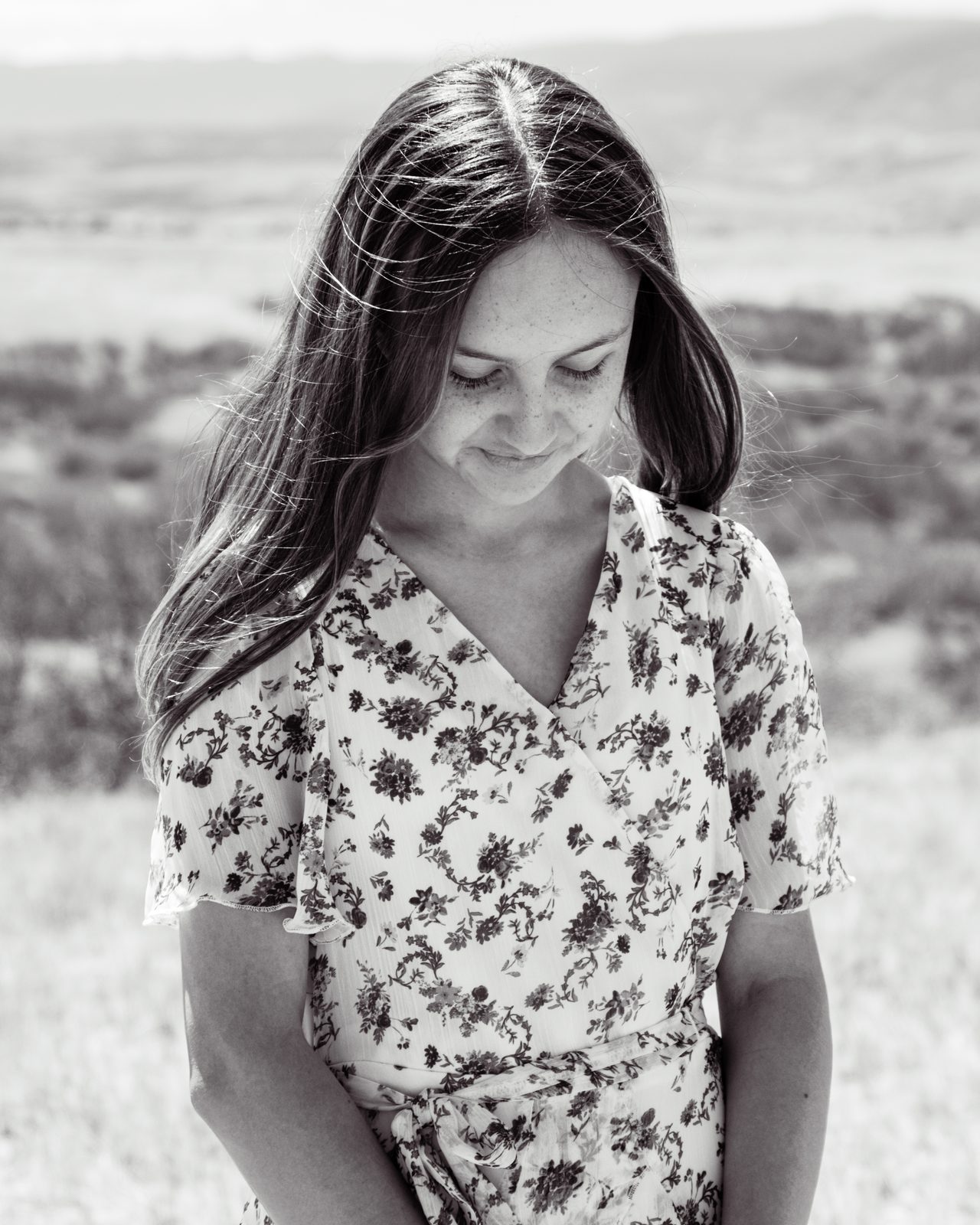 Black and white portrait